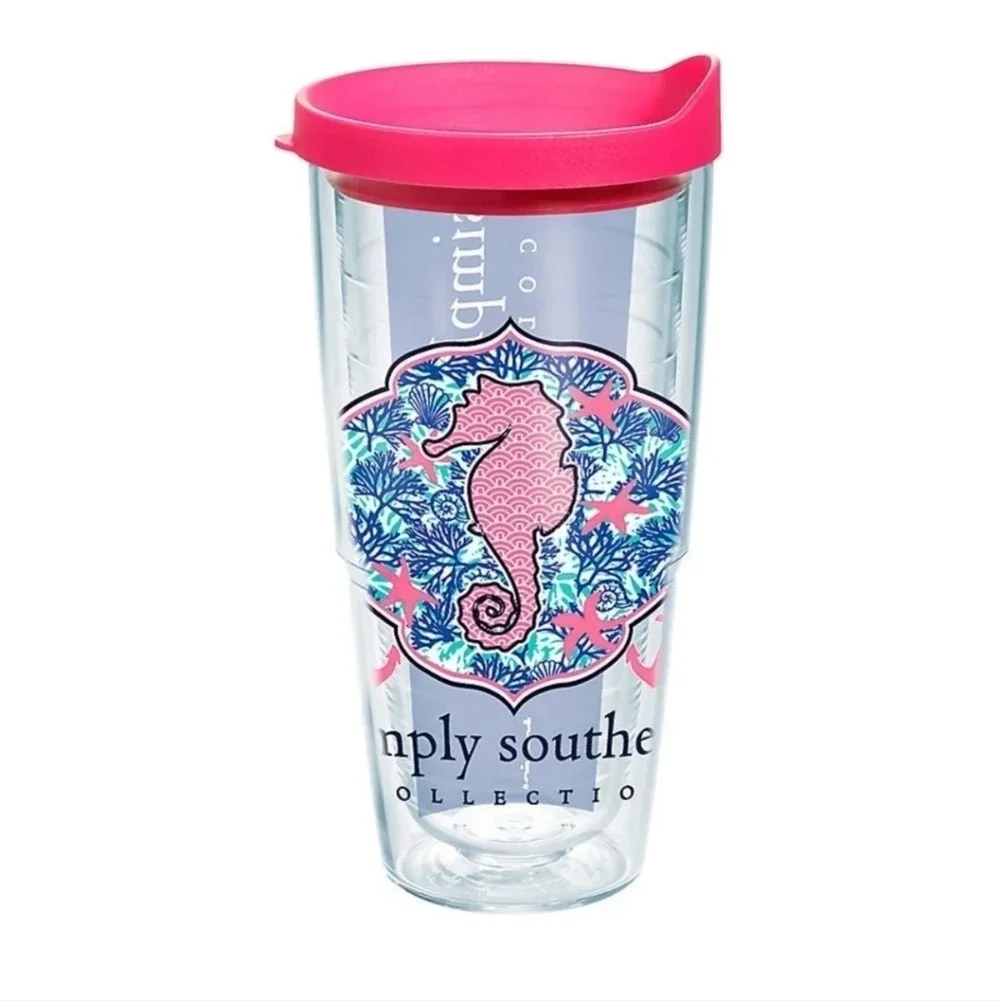 Tervis 24oz Simply Southern Preppy Pink Seahorse Wrap